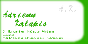 adrienn kalapis business card